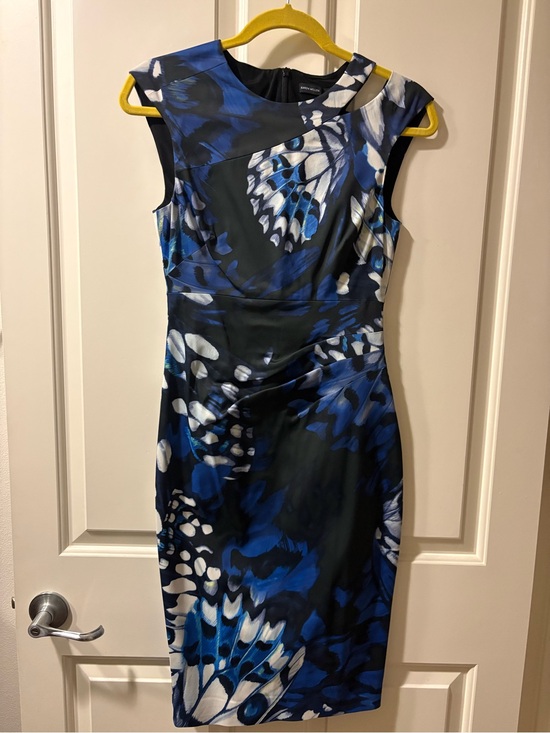 Karen Millen Dresses & Skirts - Karen Millen Monarch Butterfly Print Blue & Black Printed Sheath Dress